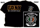 2020 Black FDNY St Patrick's Day Tee