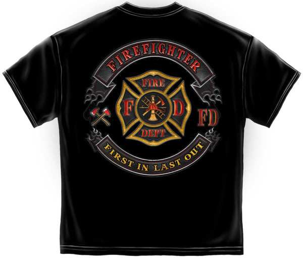 Firefighter Motorcycle Style Colors Tee
