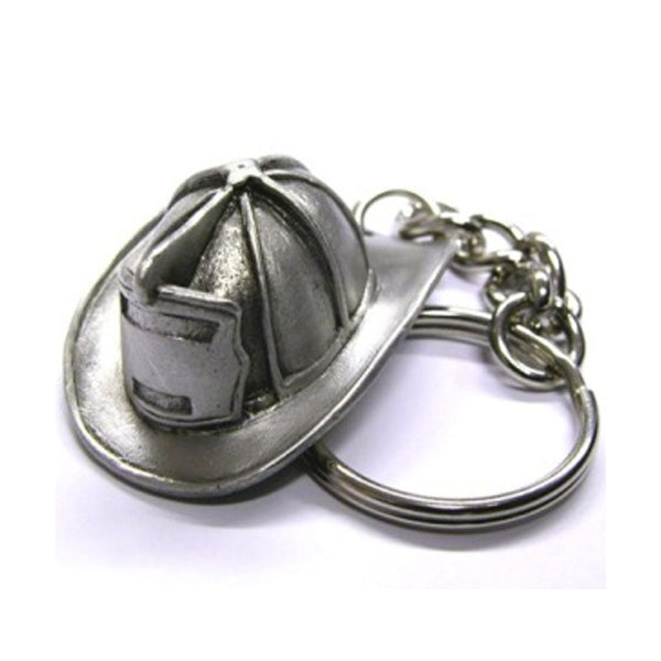 Firefighter pewter Helmet Keychain