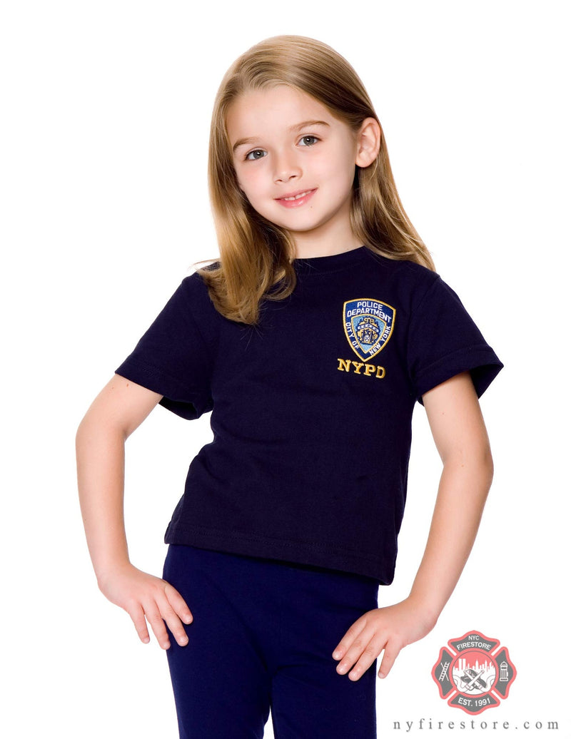 NYPD Kids Embroidered Logo Navy T-Shirt