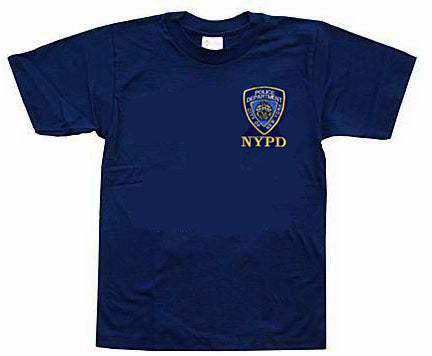 NYPD Navy Embroidered Logo T-Shirt