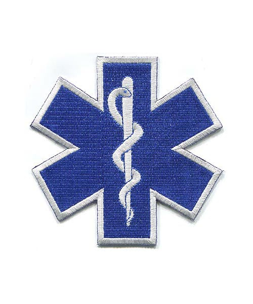 Star Of Life Blue & White Patch, Medical Profession Patches