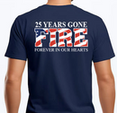 Traditional 25th Anniversary FIRE WTC 9/11 Tee
