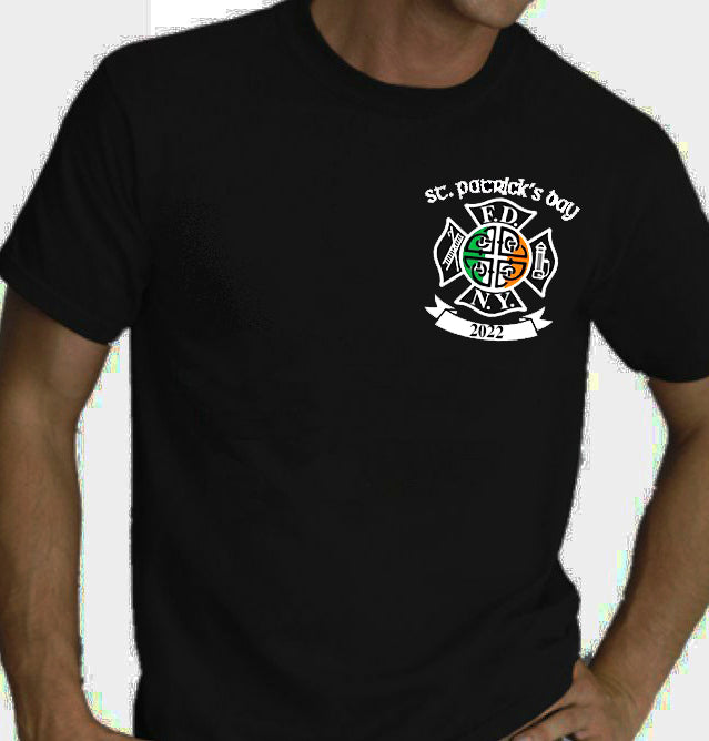 2022 Black FDNY St. Patrick's Tee Shirt