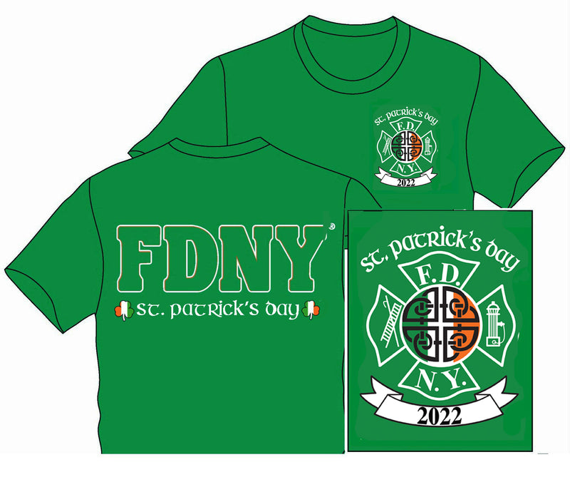 2022 Green FDNY St. Patrick's Day Tee