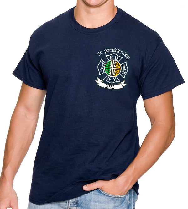2022 Navy FDNY St. Patrick's Day Tee Shirt