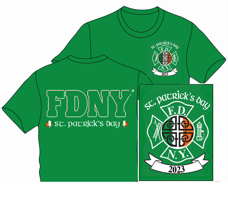 2023 Green FDNY Saint Patrick's Tee