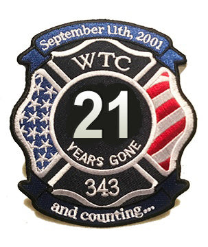 SALE - 21st Anniversary WTC FIRE Memorial Patch