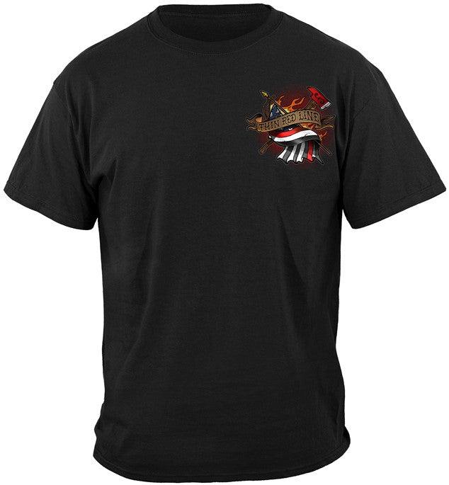 Thin Red Line Patriotic Eagle Tattoo Tee