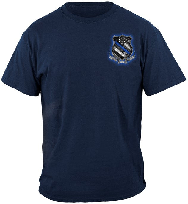 "Virtue Respect Honor" Back the Blue Shield Tee