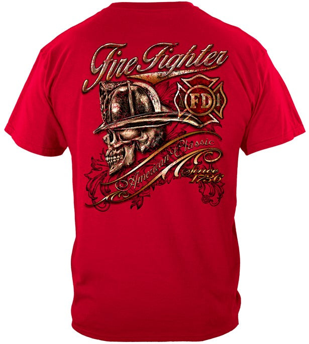 Red Skull Firefighter Tee