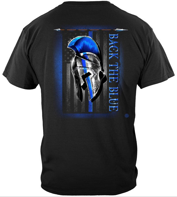 Spartan Helmet "Back The Blue" Tee