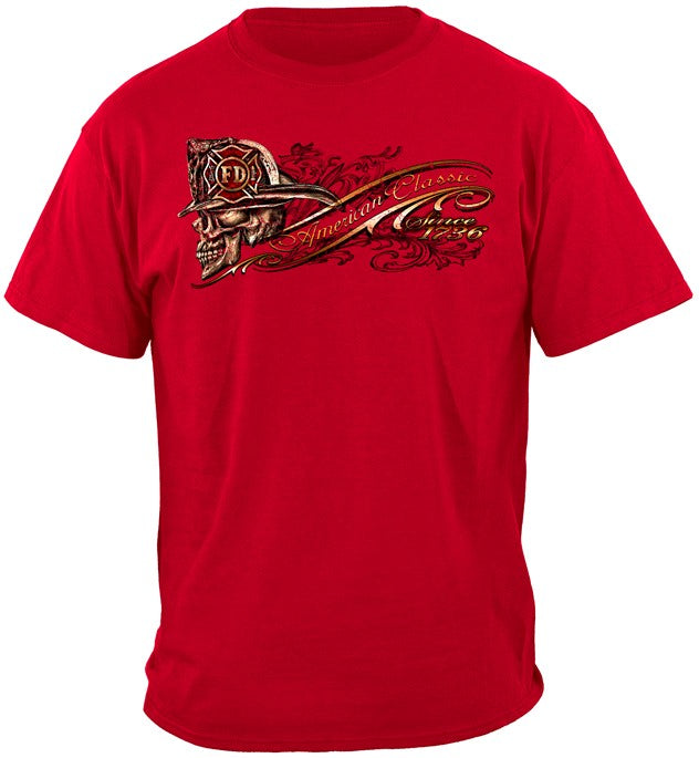 Red Skull Firefighter Tee