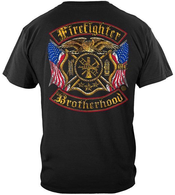 Firefighter Double Flag Brotherhood Tee