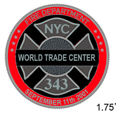 1.75" 343 Shield WTC Memorial Challenge Coin