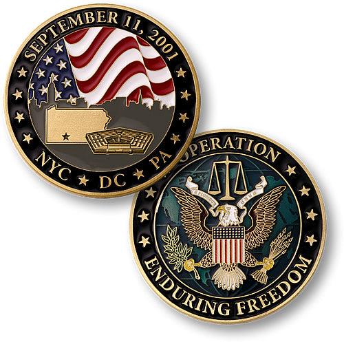 1.75" 9/11 "Enduring Freedom" Challenge Coin