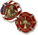 1.75" Firefighter Maltese Challenge Coin