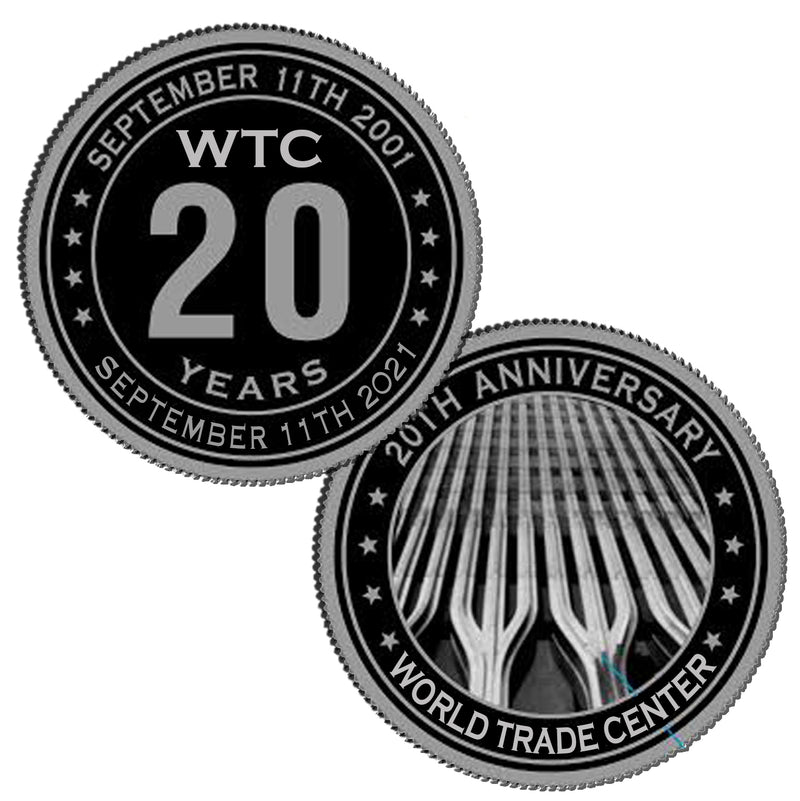 20th Anniversary, 9/11 Memorial Challenge Coin 20th Anniversary, 9/11 Memorial Challenge Coin