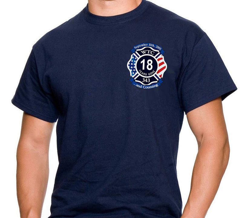 18 Years Gone World Trade Center FIRE Memorial Tee