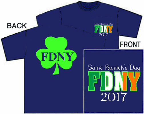 2017 Navy FDNY St. Patrick's Day Tee