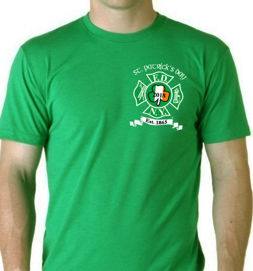 2018 Green FDNY St. Patrick's Day Tee Shirt