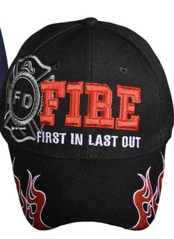 Black FIRE First In Last Out Cap