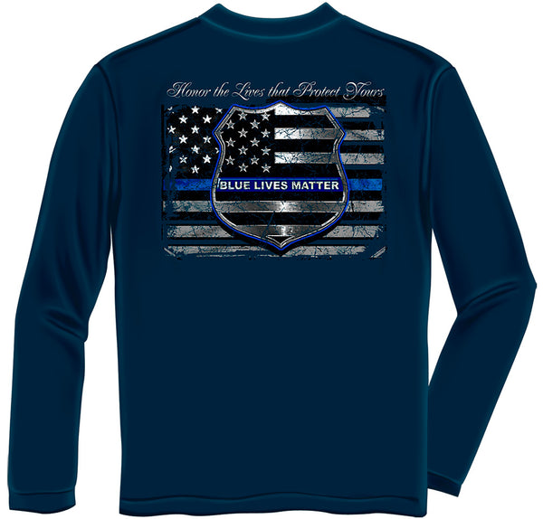 Blue Lives Matter Long Sleeve Tee