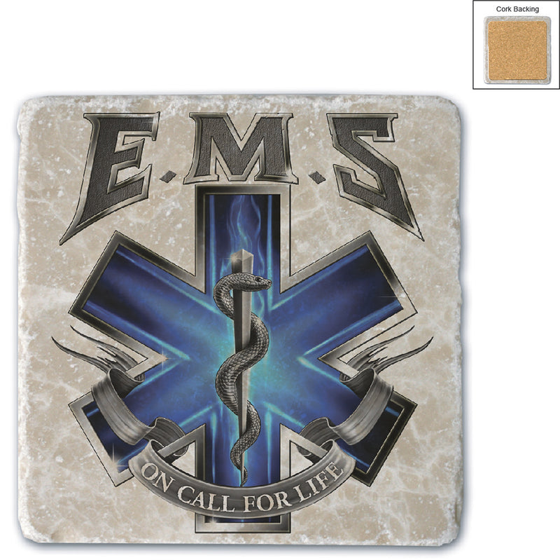 EMS On Call For Life Stone Coasters (set of 4)