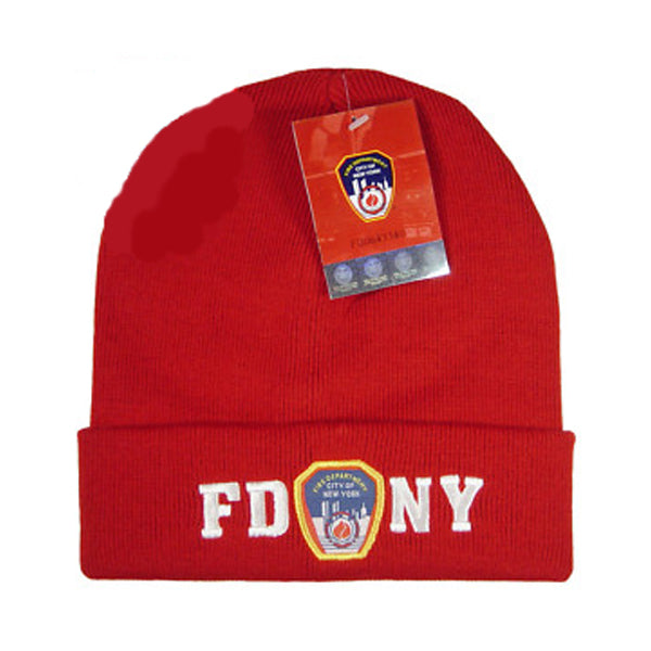 FDNY Red Acrylic Ski-Cap