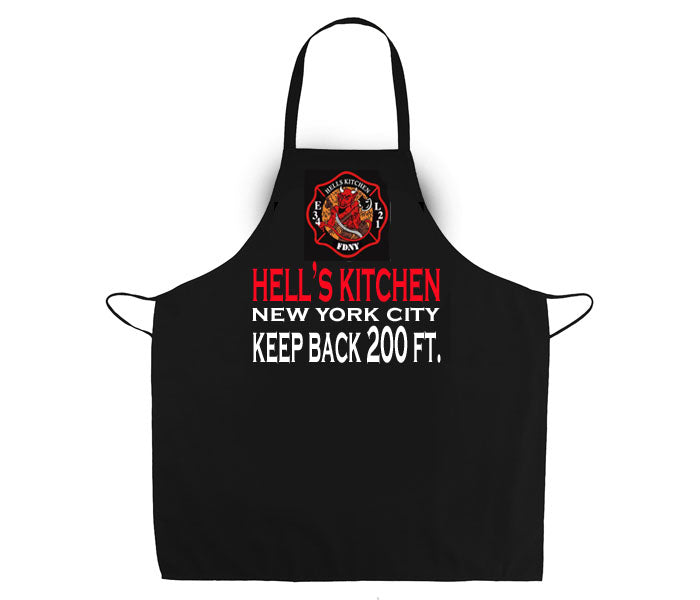 FDNY Engine 34/ Ladder 21 Hell's Kitchen "Keep Back 200 Feet" Apron