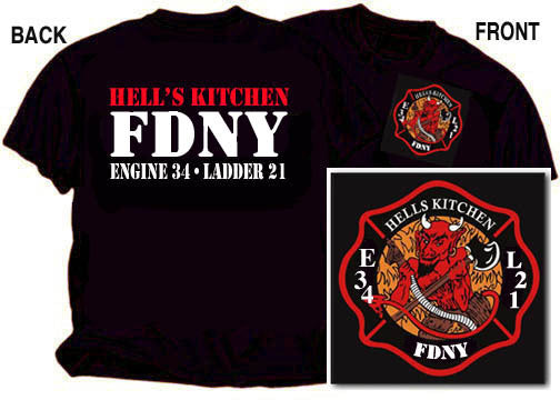 FDNY Engine 34 / Ladder 21 Hell's Kitchen Tee Shirt