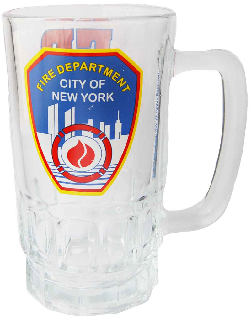 FDNY Glass Beer Mug