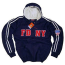 FDNY Kids Navy Zipper Hooded Sweatshirt