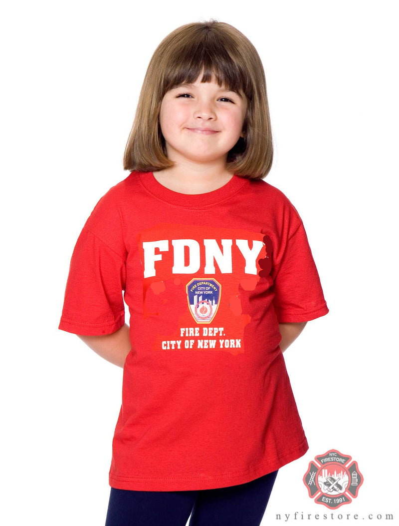 FDNY Kids Red Athletic T-Shirt 