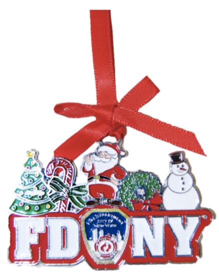 FDNY Metal Christmas Ornament