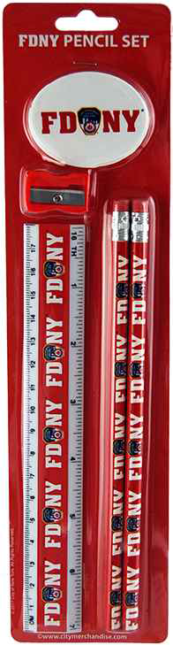 FDNY Pencil and Ruler Set