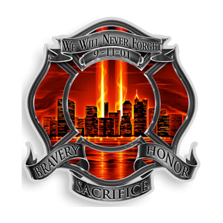 Fire Department Red Sky  Decal