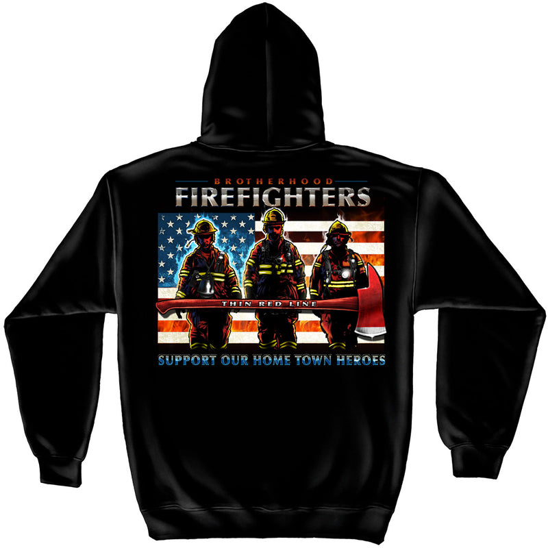 Firefighter Brotherhood Flag & Axe Hoodie