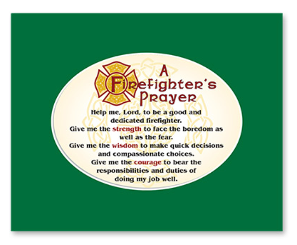 Firefighter Help Me Matted Print