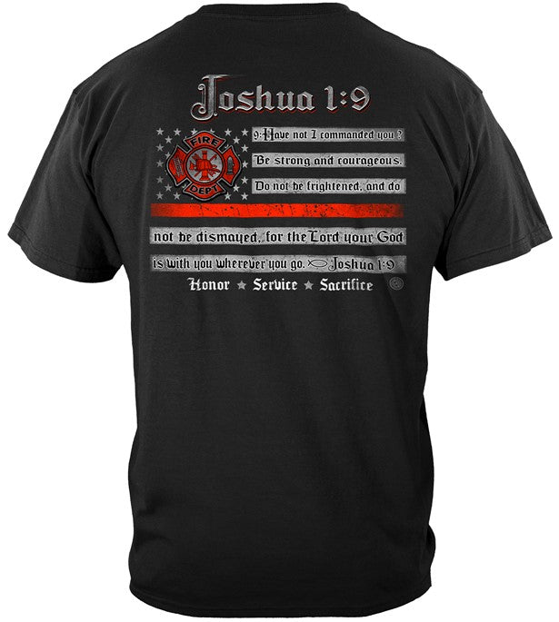 Firefighter Joshua 1:9 Tee