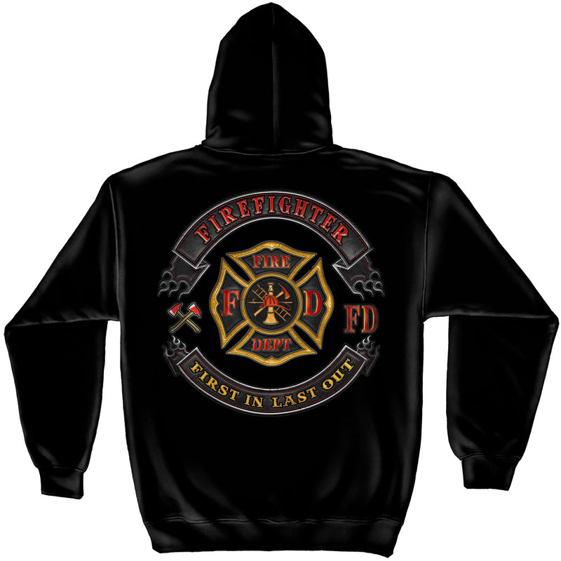 Firefighter Motorcycle Style Colors Hoodie
