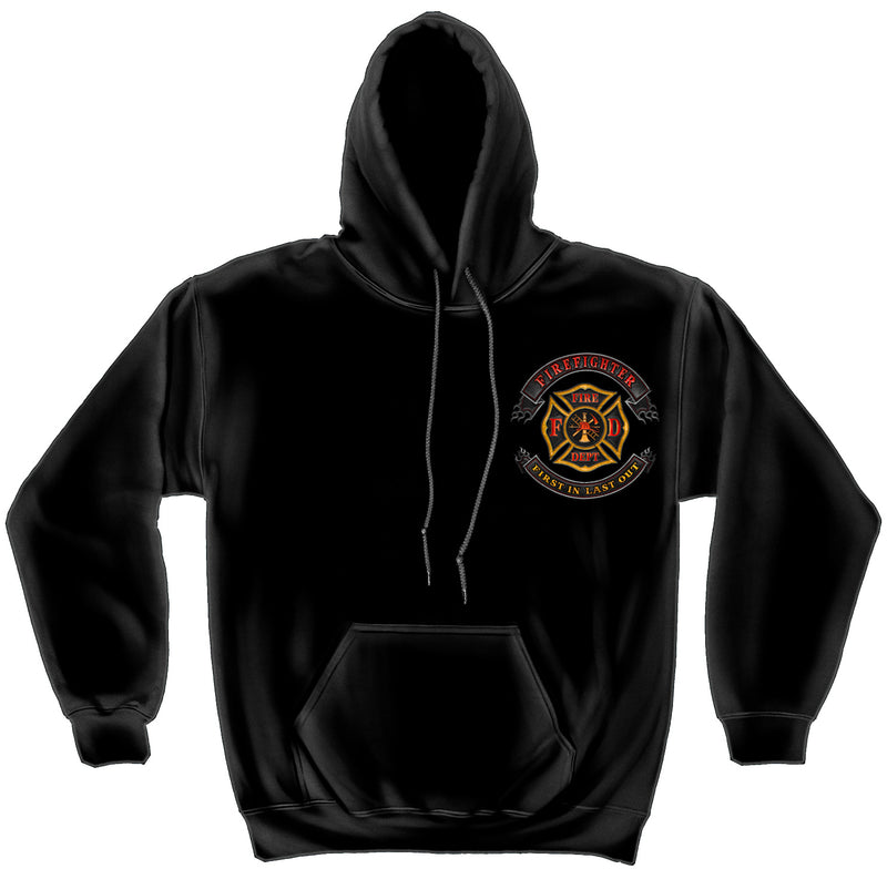 Firefighter Motorcycle Style Colors Hoodie