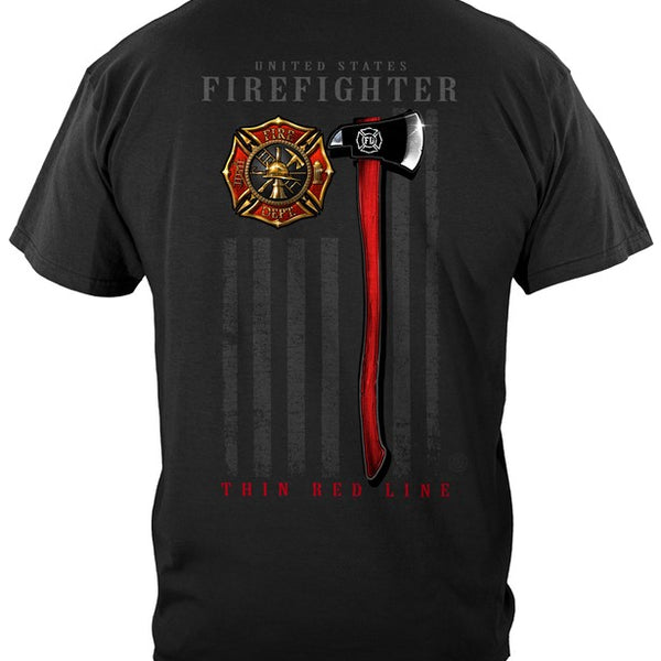 Firefighter Patriotic This Red Line, Flag & Axe