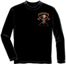 Firefighter Punisher Style Skull Long Sleeve Tee