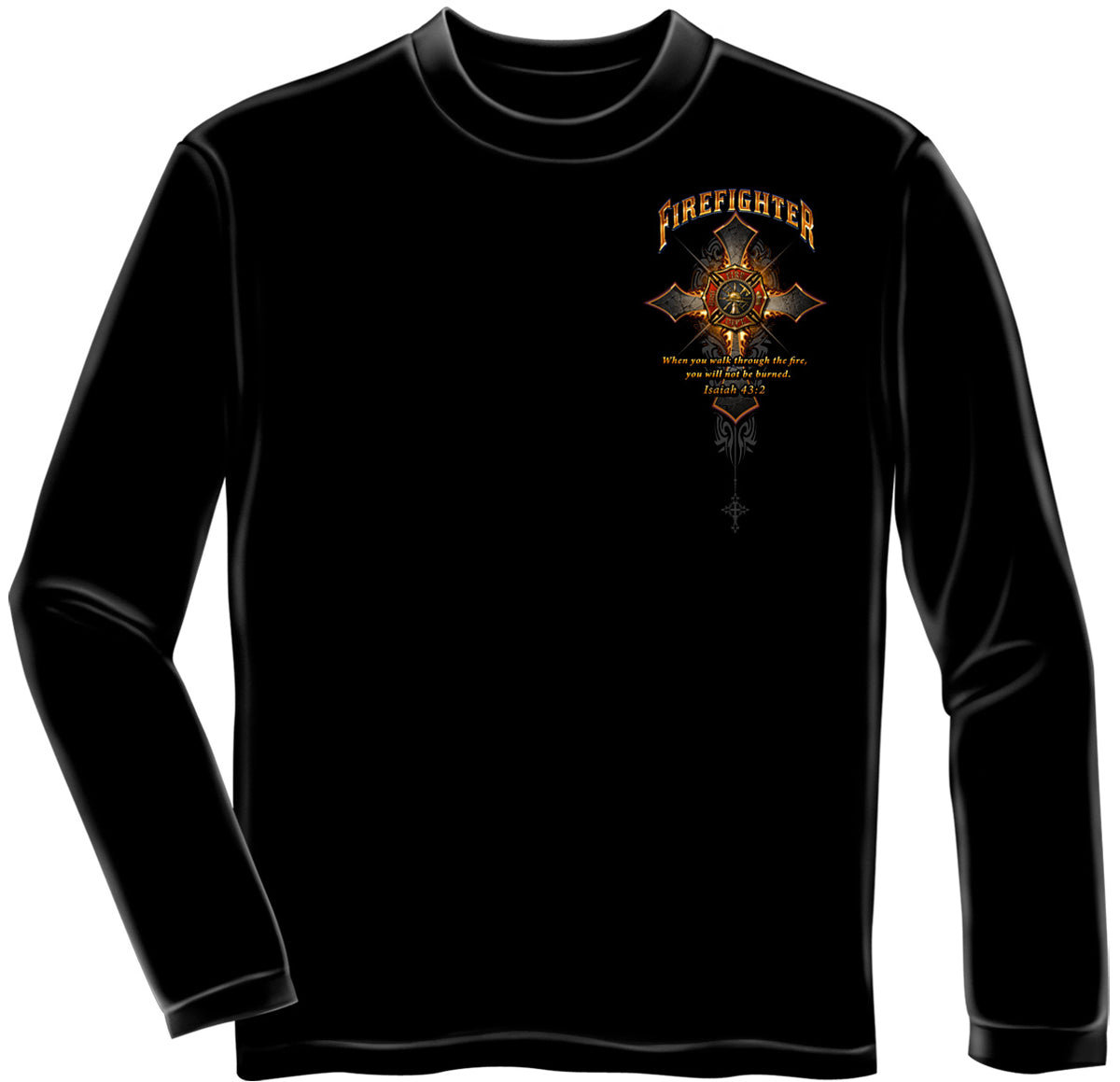 トップス BURNING SHO grunge fireman long T-shirts productimage-picture-
