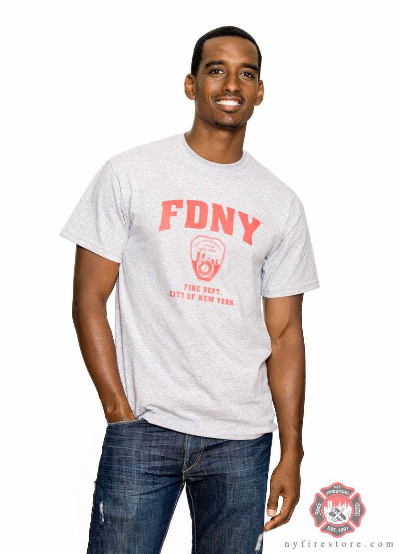 FDNY Athletic Tee Shirt Gray 