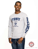 FDNY Long Sleeve Tee Shirt Gray 