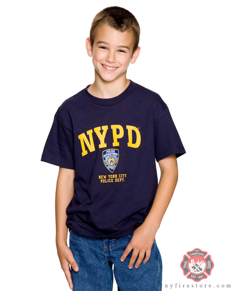 NYPD Kids Navy AthleticT-Shirt