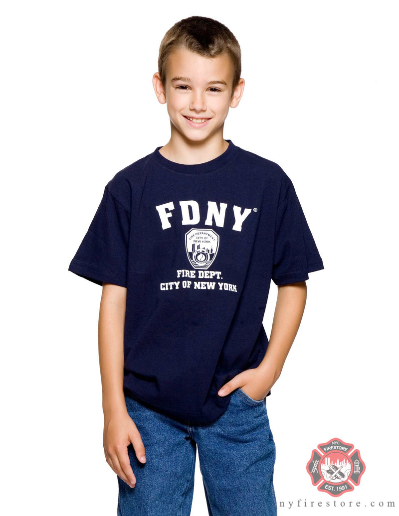 FDNY kids Navy Athletic  T-Shirt