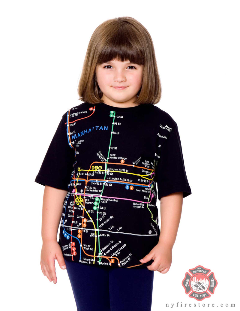  NYC Kids Subway Map T-Shirt